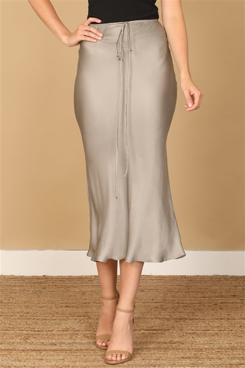 SILVER WAIST TIE MERMAID SKIRT