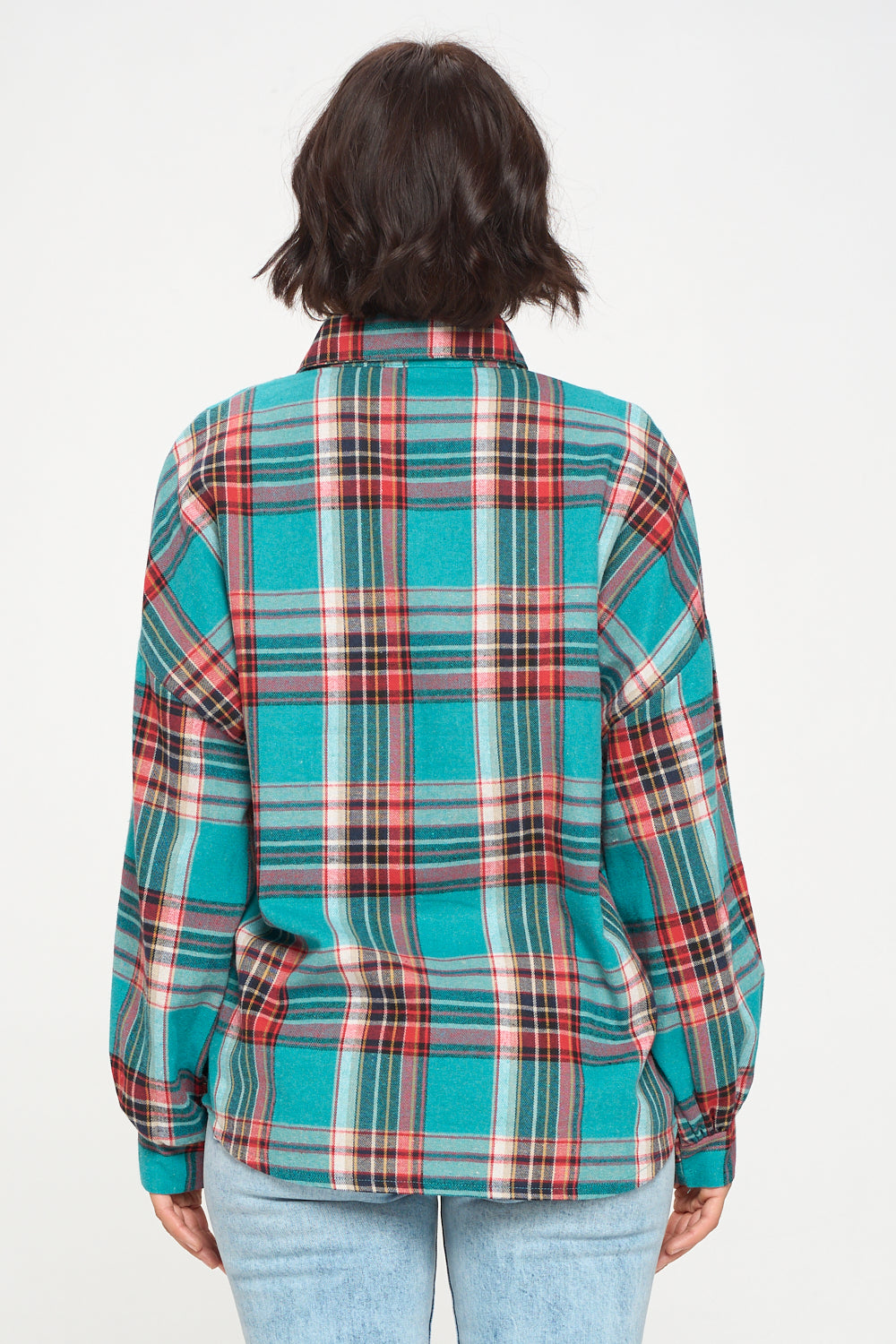 Plaid Flannel Button-up Shirt