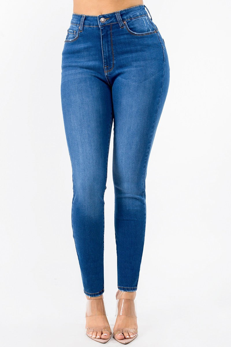 PLUS SIZE HIGH WAIST BASIC SKINNY JEANS