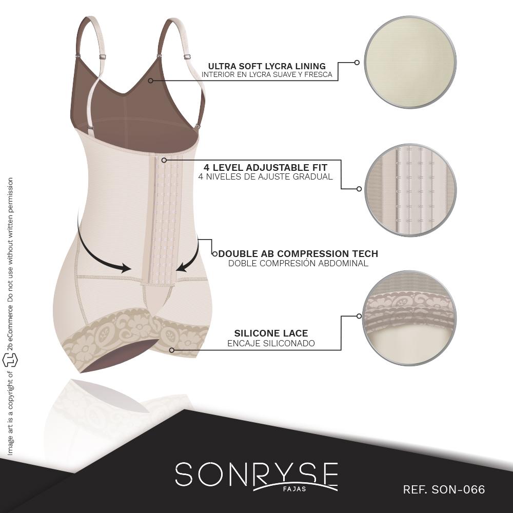 Fajas SONRYSE 066 |  Colombian Postpartum Bodysuit Shapewear | Butt Lifting Effect & Tummy Control - Pal Negocio